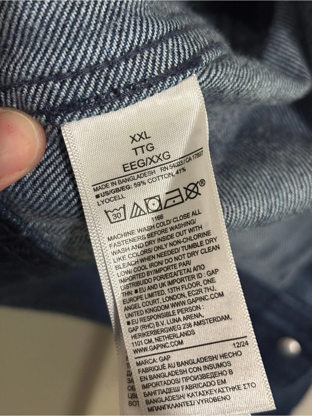 Gap Ultrasoft Denim Laser Floral Cropped Jacket XXL